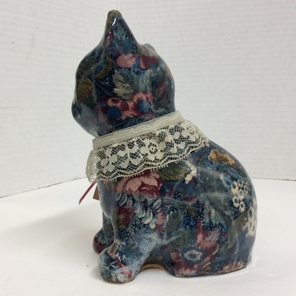 VTG Kozy Kritters by Num’s Decoupage Floral kitten - Picture 3 of 15